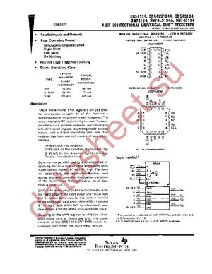 SN74LS194ADE4 datasheet  